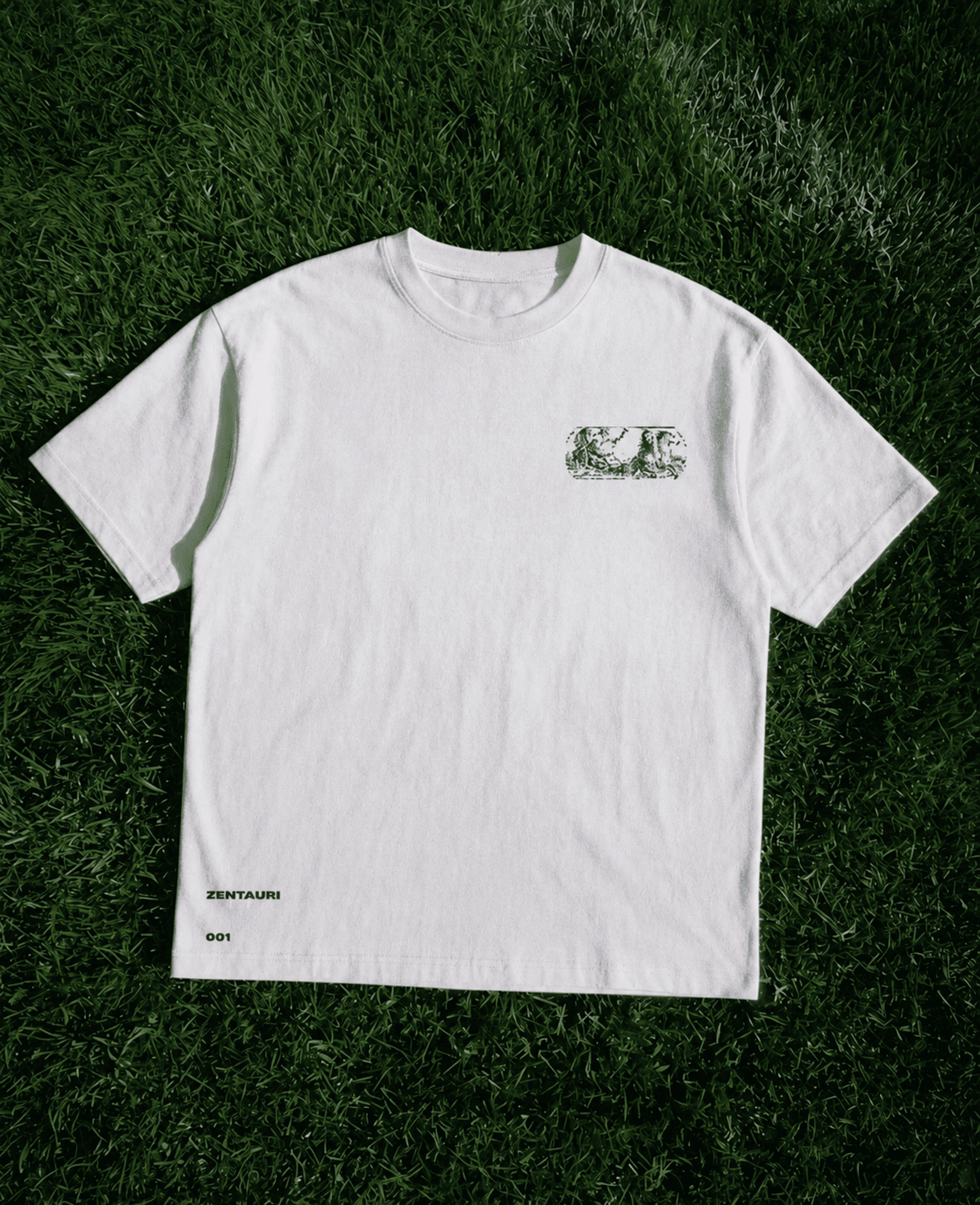 CAMISETA BLANCA CON DISEÑO VERDE - 1
