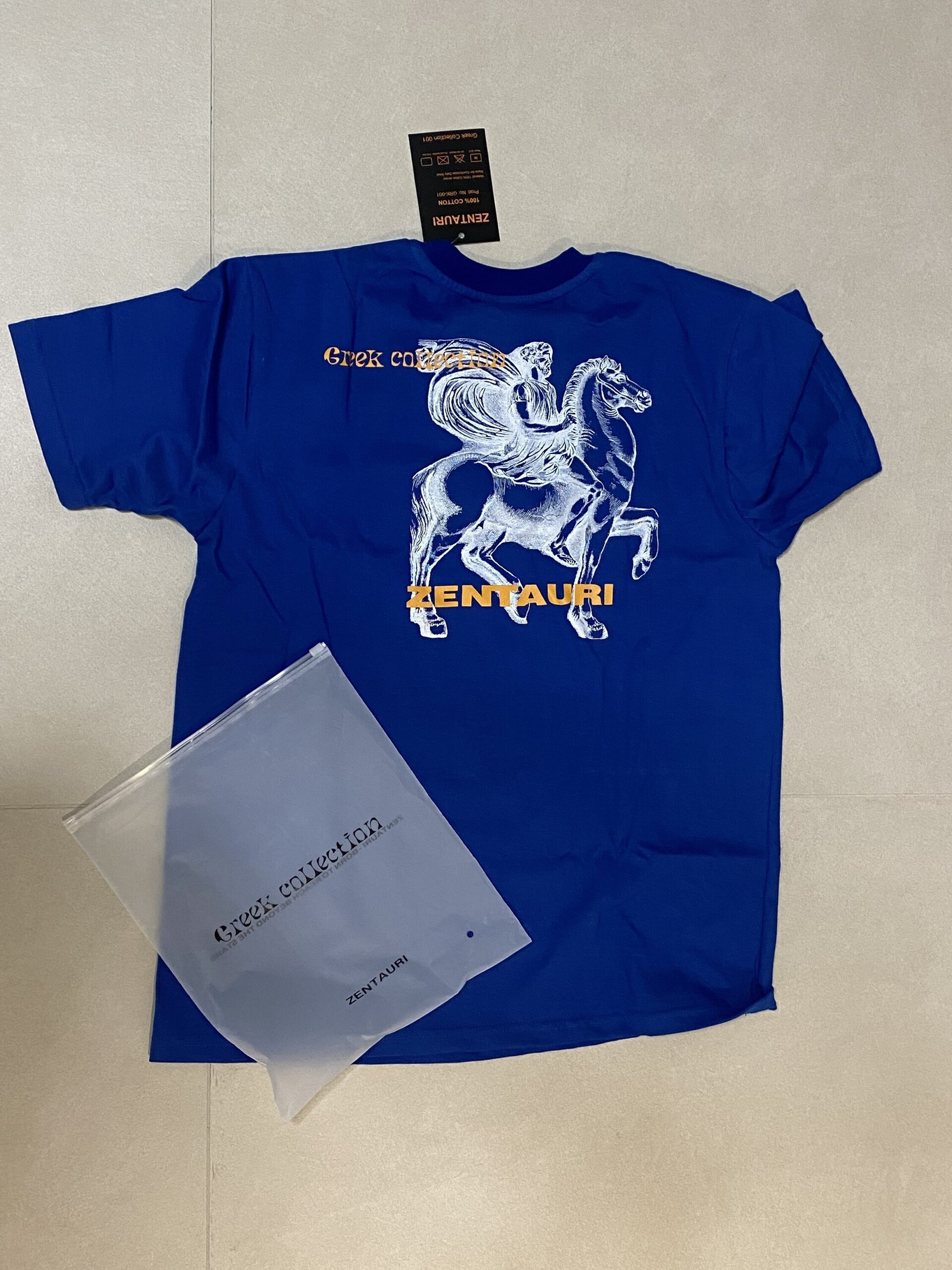 CAMISETA AZUL CABALLO GRIEGO - 4